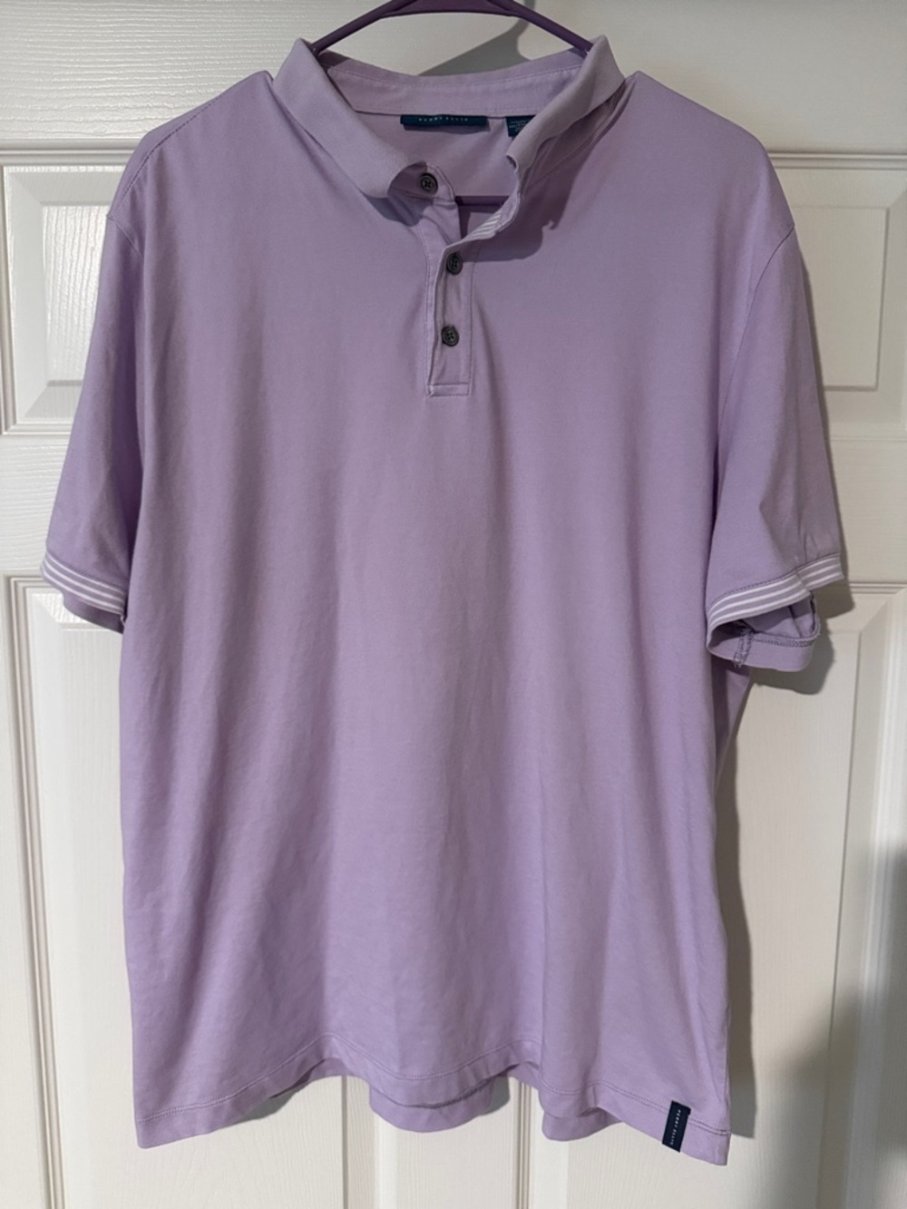 Perry Ellis Men's Lavender Short-Sleeve Polo